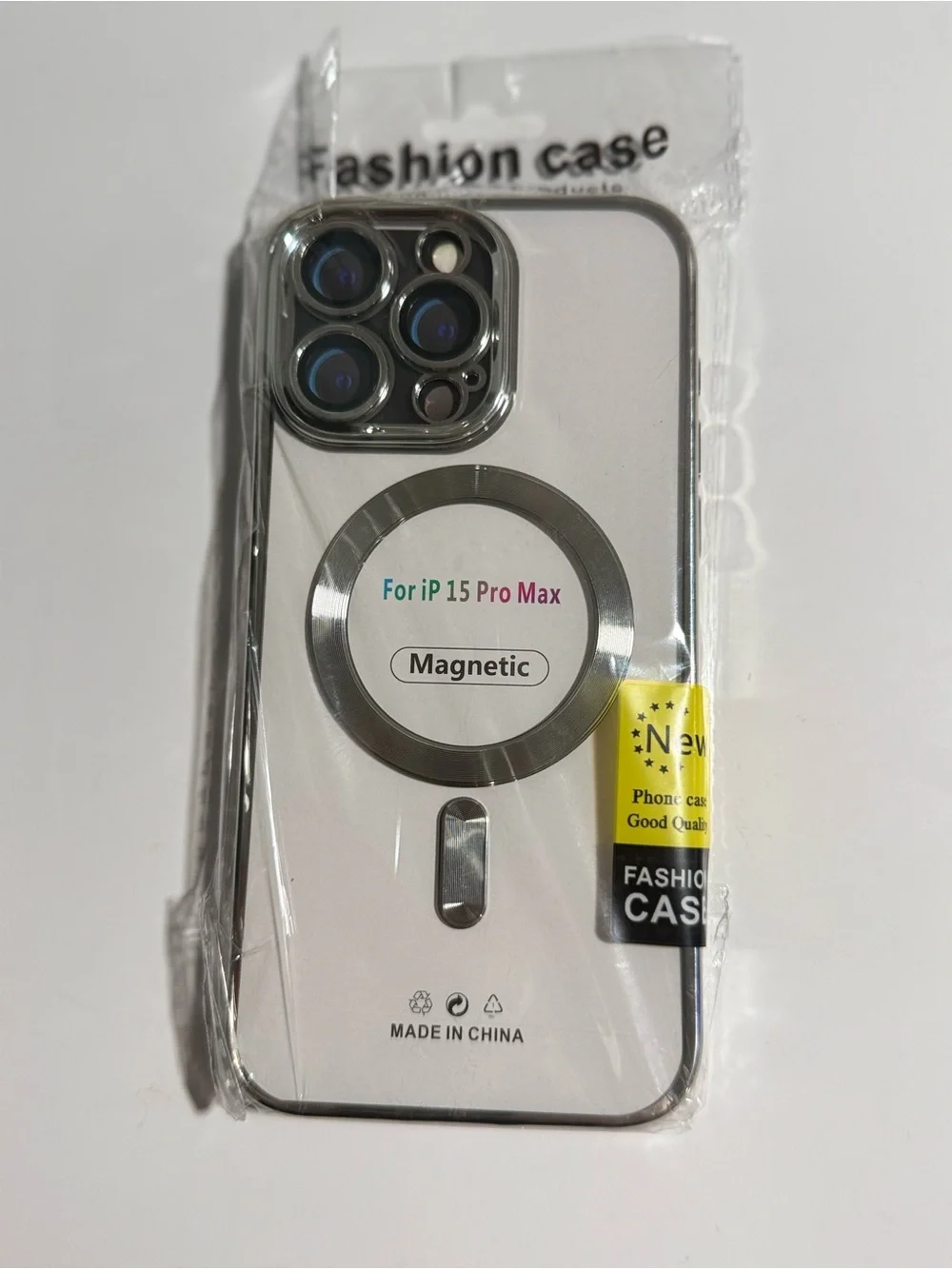 Clear Fashion Case with Silver Trim
